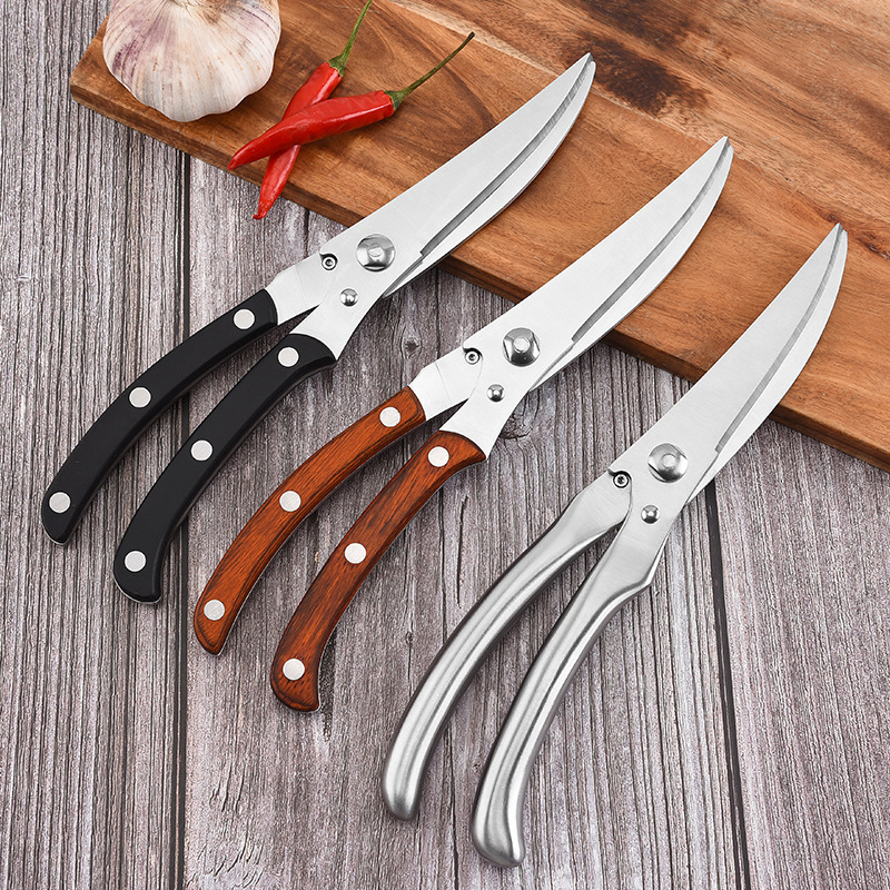 Manufacturer Wholesale Stainless Steel Chicken Bone Scissors, Fish Bone Scissors, Hard Bone Scissors with Automatic Rebound, Kitchen Chicken Bone Scissors for Home Use