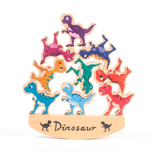 Cross-border dinosaur building blocks, balanced stacks, stacks of Arhats, parent-child interactive tabletop games, children's toys, Jenga