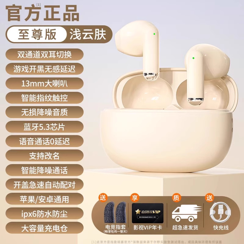 2025新款蓝牙耳机真无线半入耳式原装正品降噪超长续航大电量女生|undefined