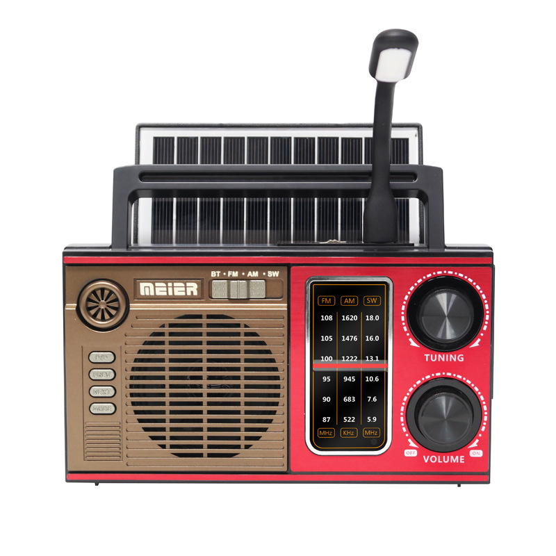 Nuevo spot multifunción inalámbrico Bluetooth audio carga solar al aire libre portátil multibanda radio