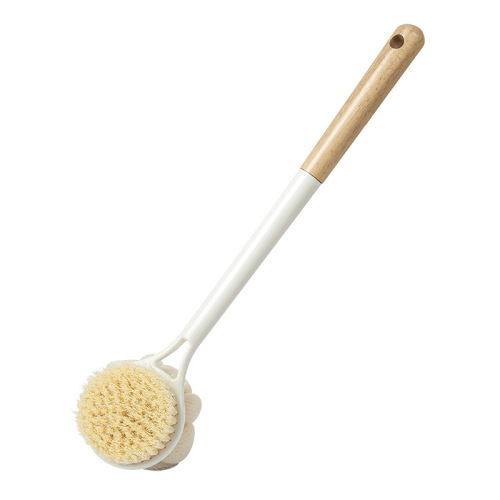 Wooden handle bath brush and rub bath artifact, bath towel, bath brush, bath towel, bath brush, back rub artifact, no need for help, bathroom supplies