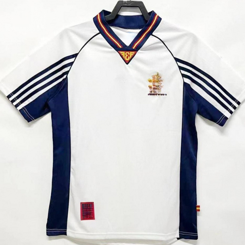 Spanish retro jersey football uniform classic nostalgic replica edition Thai version competition training uniform short sleeve sportswear