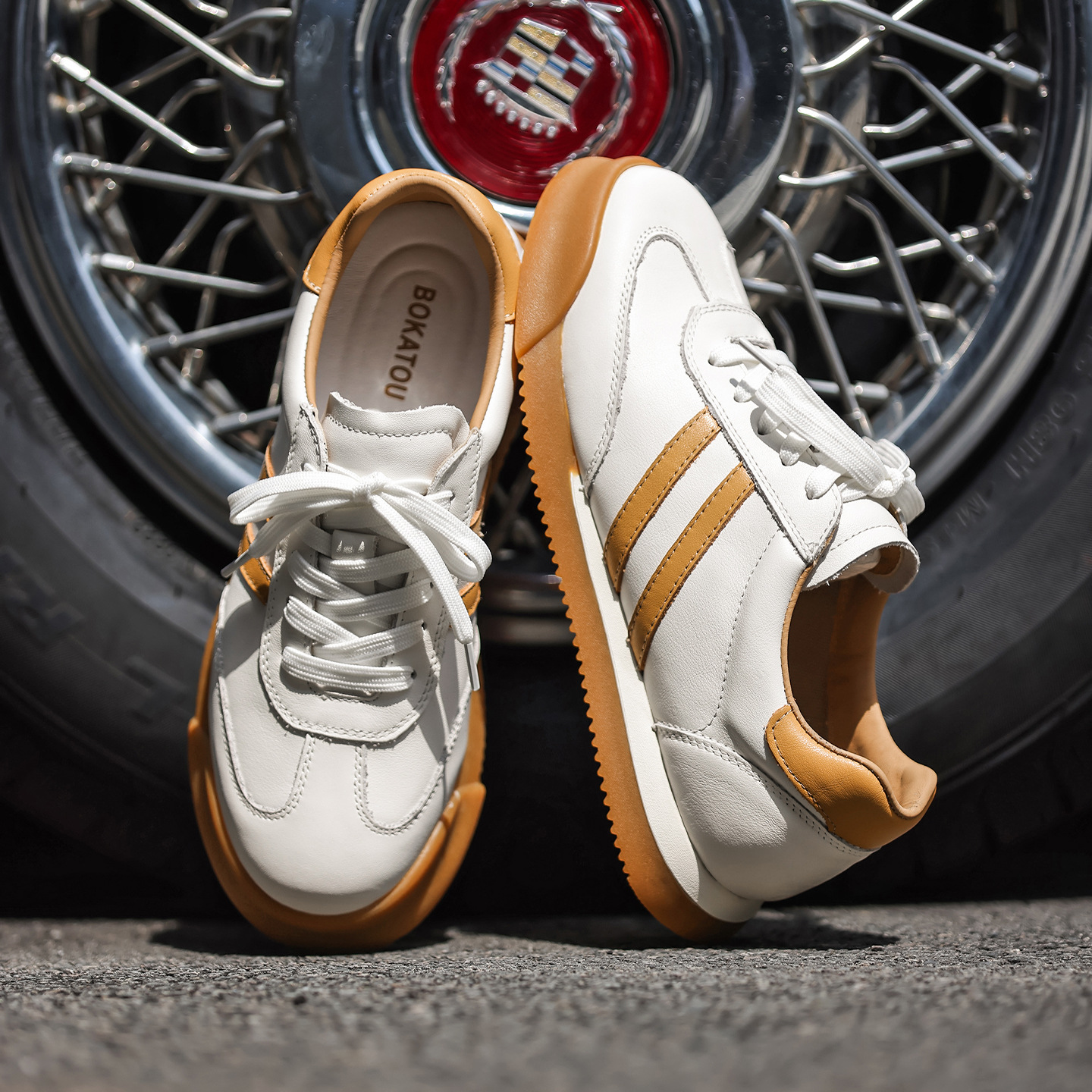 [Capa de piel de vaca] 2025 nuevo cuero transpirable versátil deportivo casual Argande zapatos de entrenamiento cómodos suelos gruesos