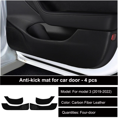 Suitable for Tesla Model3/Y modified Other Automotive Interior Supplies - 2019-2022-model-3-door-carbon-fiber-black