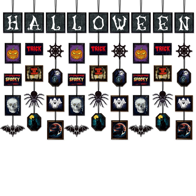 Adornos de decoración de fiesta de Halloween Adornos de Halloween Adornos de decoración de casa embrujada de Halloween Adornos de araña