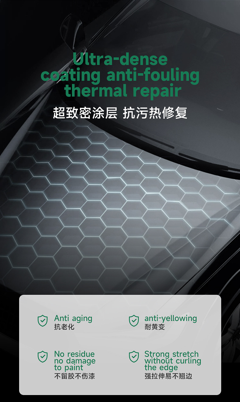 Tpu Invisible Car Cover, Car Paint Protection Film, Ppf, Self-Recovering, Anti-Scratch, Anti-Yellowing, Anti-Dirt, Transparent Protective Film