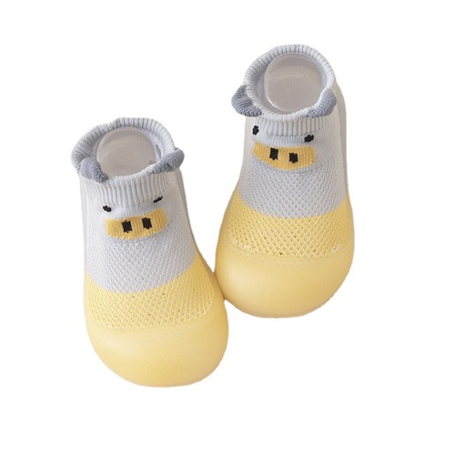  Autumn New Children's Mesh Floor Socks Breathable Baby Cartoon Baby Shoes and Socks Cooling Toddler Indoor Shoes