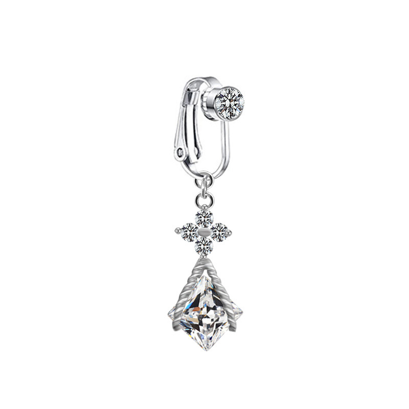 Dazzling Butterfly Belly Button Ring Non Piercing Clip On_voghion.com