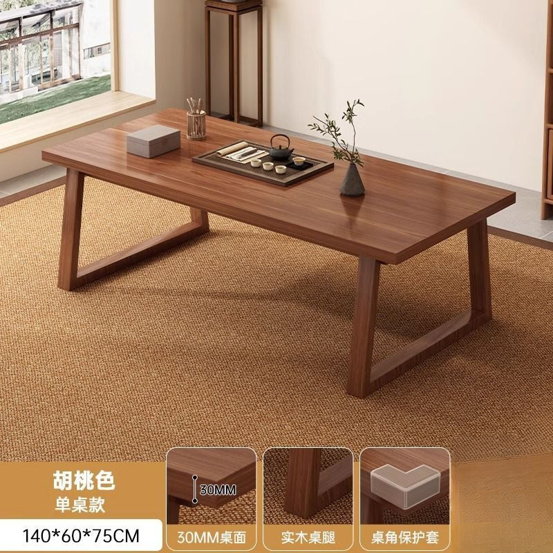 新しい中国風のティーテーブル、大型ボードテーブルと椅子の組み合わせ、家庭用ティーテーブル、ティーテーブル、オフィス無垢材脚カンフーティーテーブル|undefined