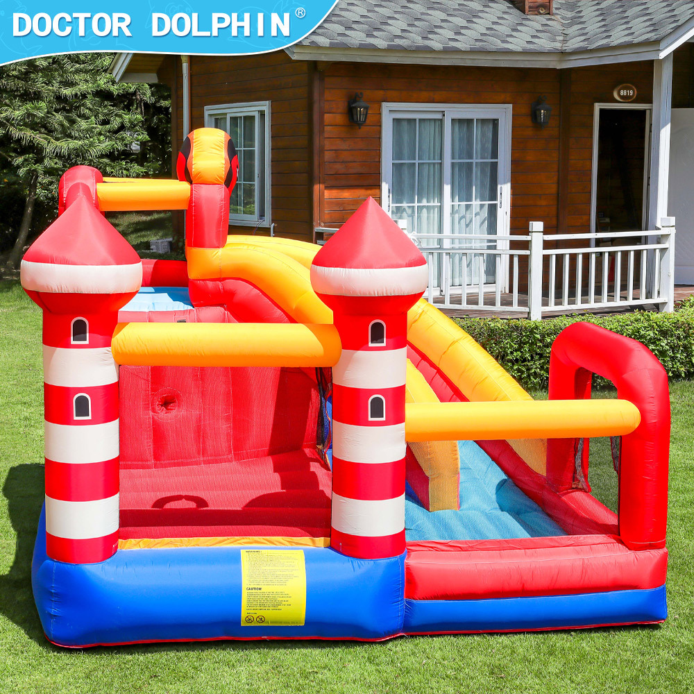 Castillo inflable infantil Doctor Dolphin, estilo pirata y pulpo, trampolín inflable para uso doméstico, tobogán, castillo inflable para niños