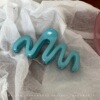 Blue high advanced crab pin, big hair accessory, hairgrip, shark, hairpins, new collection, gradient, high-quality style