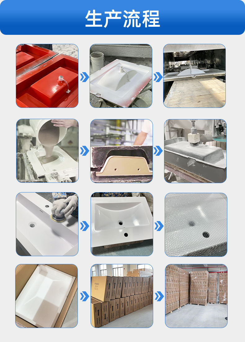 外贸台上盆一体台盆挂墙式洗手盆人造石欧式洗脸盆