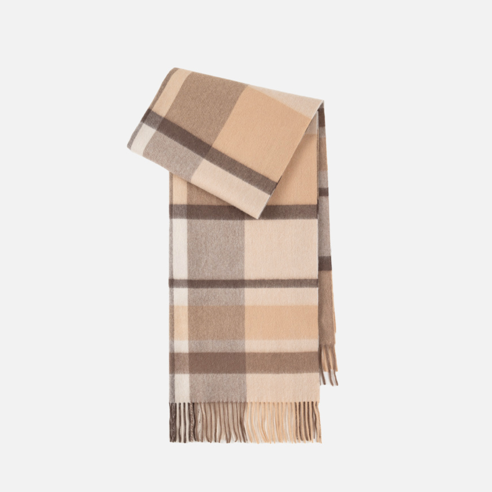 100% bufanda de lana para mujer, sentido de alta gama de invierno, chal de gran nombre a cuadros simples y versátiles, babero largo para hombres al por mayor