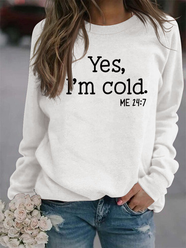 Yes, I'm cold. This is a crew neck sweatshirt, Amazon Wish cross-border TEMU.