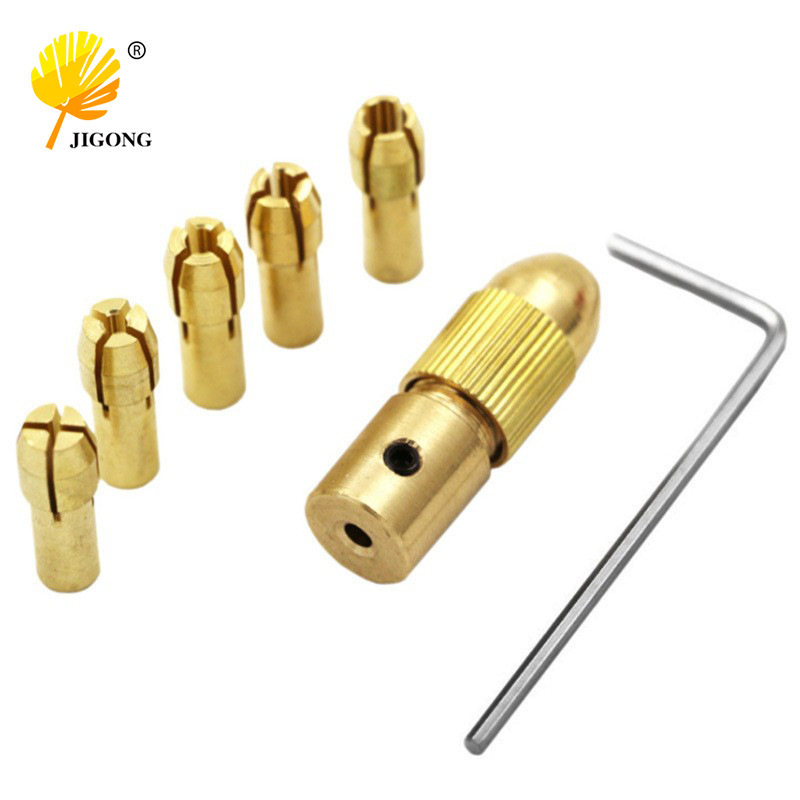 小电钻钻头夹 微型电钻自紧钻夹头 手电钻小电磨木工黄铜钻夹夹头