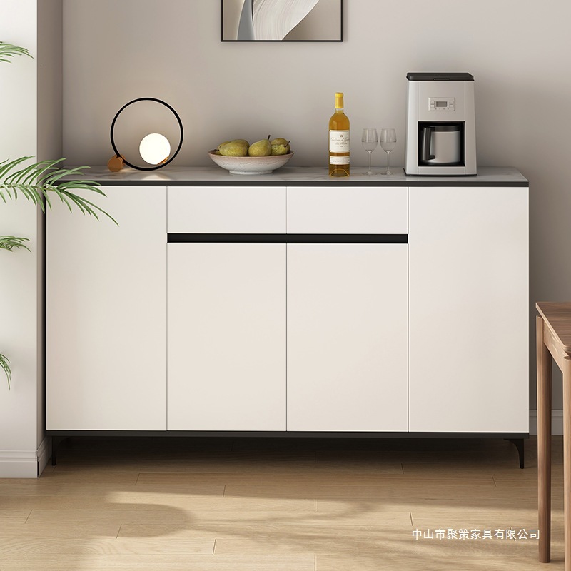 Multifunctional Sideboard to Store Good Things, Light Luxury Style Modern Living Room Storage Cabinet, Wall Side Cabinet with Cabinet Door, Tea Cabinet