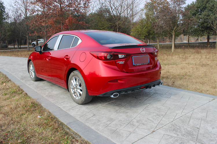 14-23 Mazda 3 Angkesela Rear Lip Rear Bumper Rear Spoiler Special Modified Exhaust Pipe Size Surround