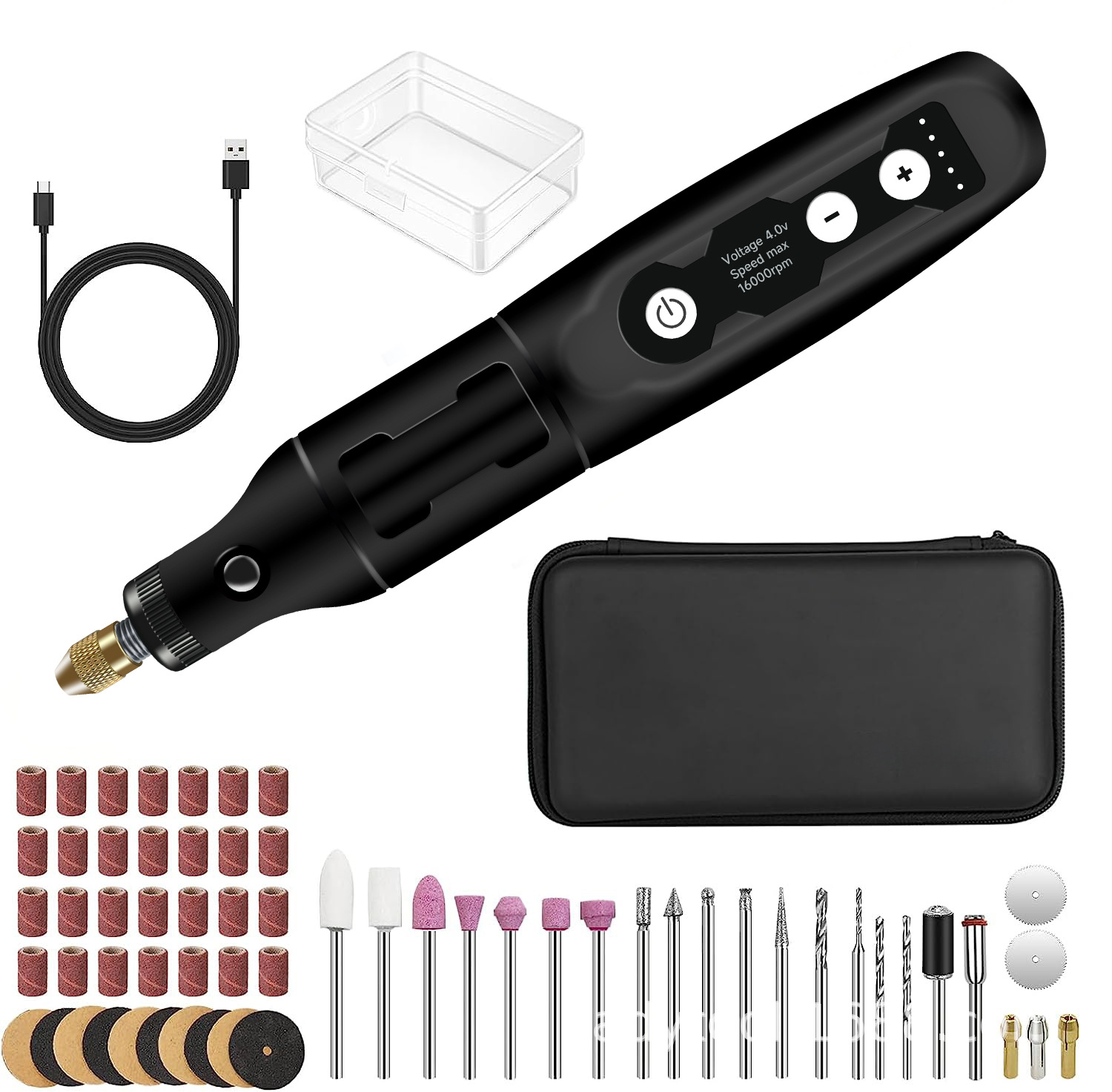 Mini molino eléctrico transfronterizo de velocidad inalámbrico de carga de mano tipo pluma molino eléctrico de jade tallado cortar lanzamiento