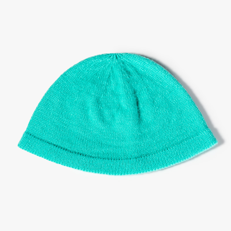 Sombrero de punto de piel de conejo de imitación para hombres y mujeres mismo estilo pareja europeo y americano Otoño e Invierno sombrero de punto sombrero de color caramelo moda todo partido