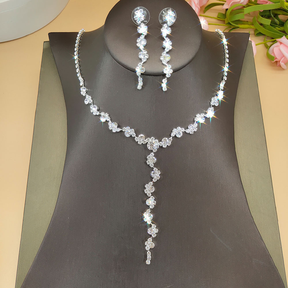 Ornement En Gros Ensemble De Bijoux De Mariage De Mode Banquet Gland Collier Ensemble display picture 4