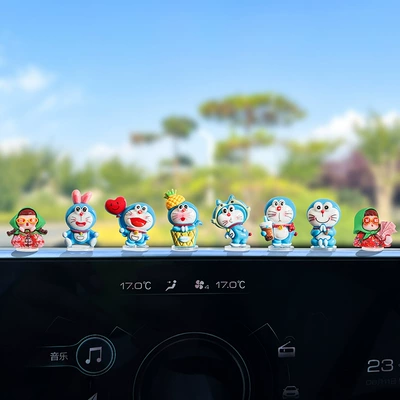 Cute Cartoon Car Small Car ornaments - multiple-options-available-see-details-page-happy-time-blessing-cat-6-styles-rich-girl-free-traceless-stickers