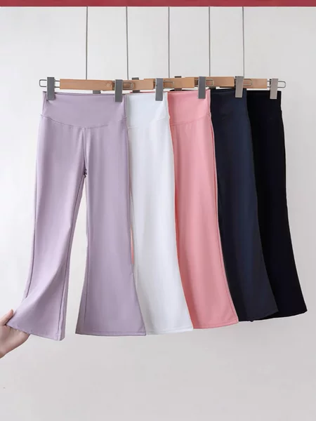 Spring and Autumn New Girls' Flared Pants Children's High Waist Shark Pants for Older Children Autumn Slightly Flared Barbie Leggings Manufacturer