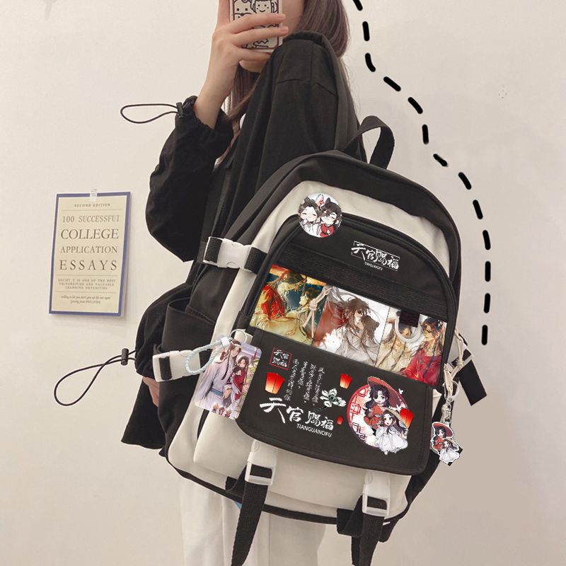 Schoolbag Heavenly Blessing Large Capacity Boys and Girls High School Junior High School Students ins Mori Backpack for Primary School Students All-match Backpack