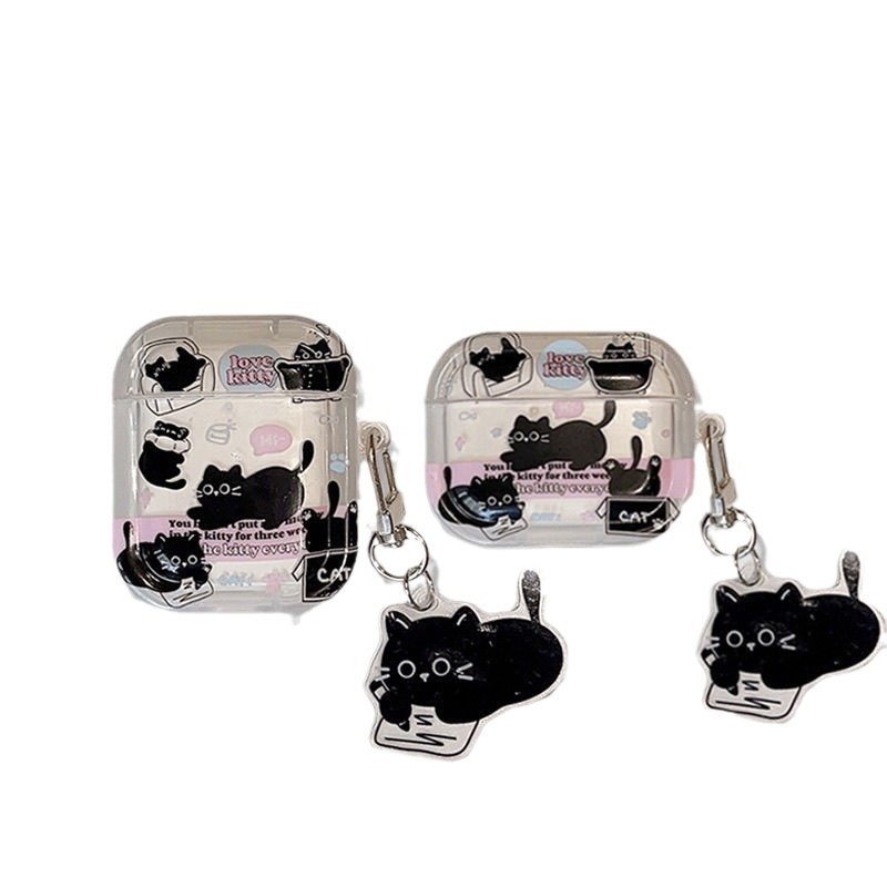 Ins Gato de dibujos animados japoneses para Apple AirPods 4 auriculares pro3 auriculares image 6