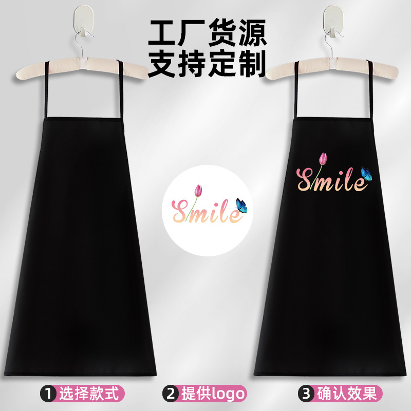Fábrica de suministro transfronterizo de cocina para el hogar delantal de cocina a prueba de aceite impermeable cintura delgada de las mujeres abrigo transpirable impresión de los hombres