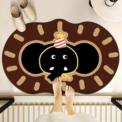 Water Absorbent Mat, Avtomobil döşəmə paspasları - hat-elephant-brown-4060cm-diatom-mud