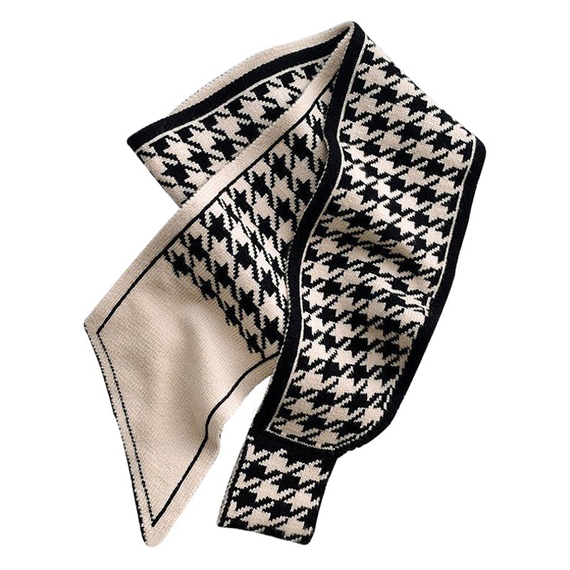 Knitted Scarf for Women, New Winter Style, High-Density Double-Sided Knitting, Versatile, High-End, Elegant Neck Scarf, Lazy Neck Protector