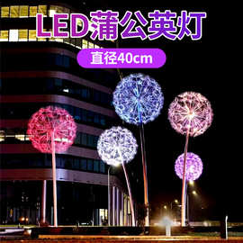 仿真发光蒲公英灯led景观灯户外防水灯 公园广场庭院灯变色草坪灯