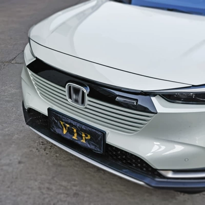 Hr-V Front Splitter, Rear Wing, Big Surrounded - 23-24-honda-xrvhrv-unlimited-style-grille-sticker-glossy-black