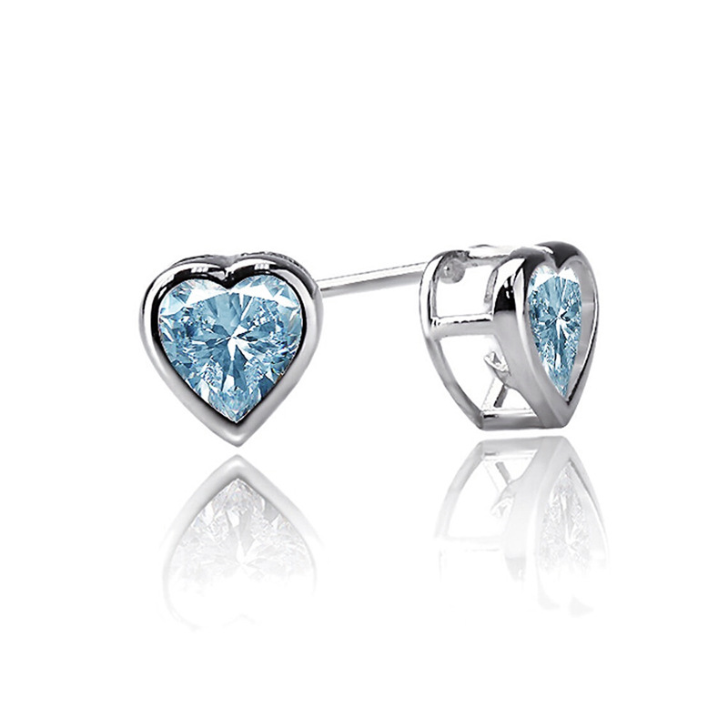3g Weight Copper Ear Needle Material Ear Studs Classification 1 Pair Quantity Daily, Street Occasion Copper Material Heart Shape Pattern All Seasons Season Women's Gender Sweet Style 1 Pair Sweet Heart Shape Copper Ear Studs 17