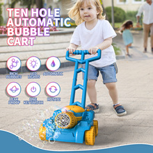 跨境兒童坦克手推泡泡車玩具電動旋轉吹泡泡戶外婚禮全自動泡泡機