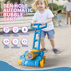 Cross-border children's tank push bubble car toy electric rotating bubble blowing outdoor wedding fully automatic bubble machine