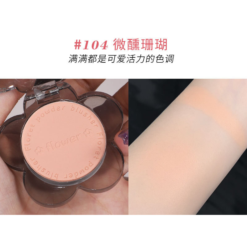 Biya Biya Nen Girl Rubor 2023 Nuevo estilo que ilumina el cutis Maquillaje nude natural Color cálido Mate Monocromo Polvo de rubor monocromático