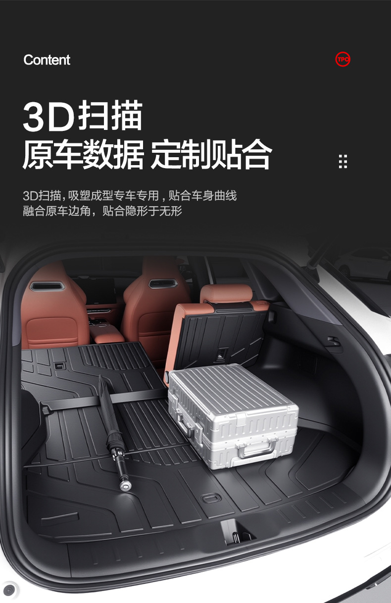 Suitable for Changan UNIZ Trunk Mat Special Interior Modification Accessories for Automotive Products Exclusive TPE Trunk Mat