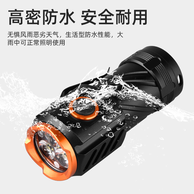 Nuevo portátil fuerte luz linterna TYPE-C recargable al aire libre resaltar pluma titular mini foco fijo linterna pequeña