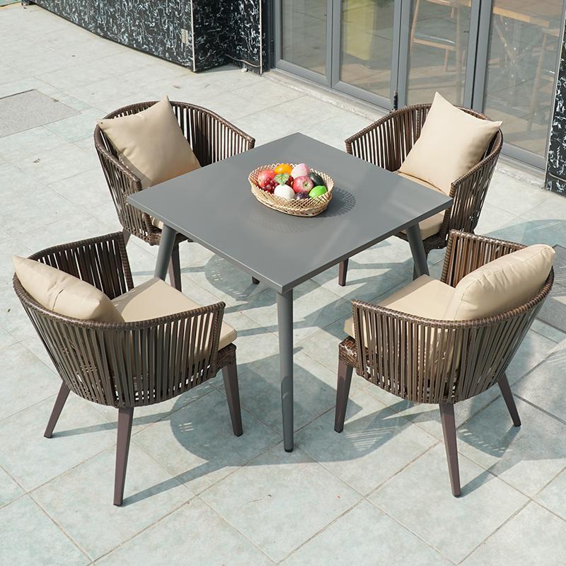 Tables and chairs outdoors courtyard High-end Rattan chair outdoor Open air Garden balcony Terrace leisure time Rattan Manufactor Direct selling