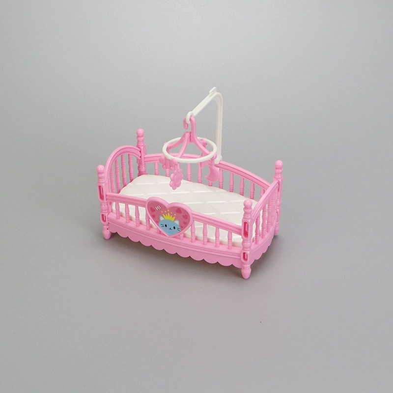 Doll house, small crib, family cartoon furniture for bedroom
