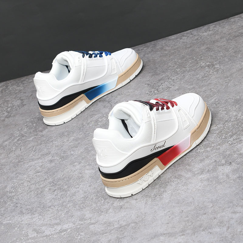 Black Warrior zapatos de hombre primavera y otoño nueva tendencia todo-fósforo otoño deportes y ocio pequeños zapatos blancos zapatos de moda para hombres y mujeres 8003