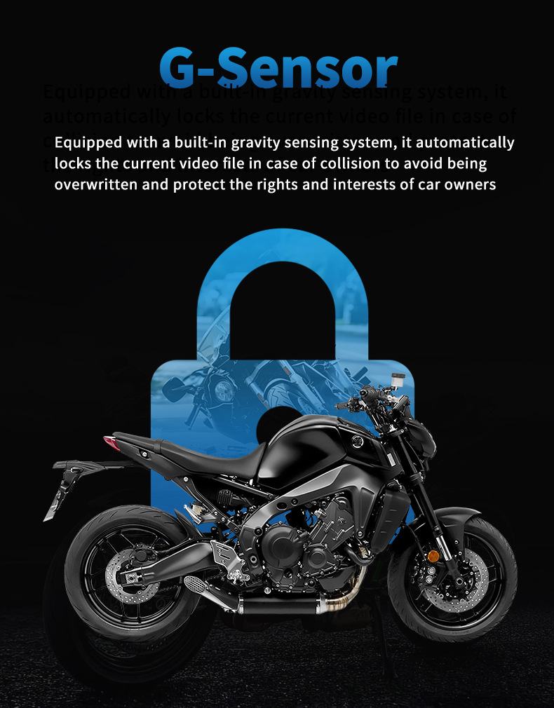 Cross-border motorcycle driving recorder HD 1080 touch 3.16 inch WiFi front and rear dual recording locomotive recorder