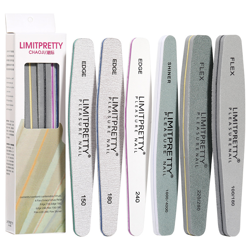 Lima de uñas de molienda de uñas tira de arena tira de conformación de uñas tira de pulido y pulido tira especial esponja tira de frotamiento manicura herramienta traje