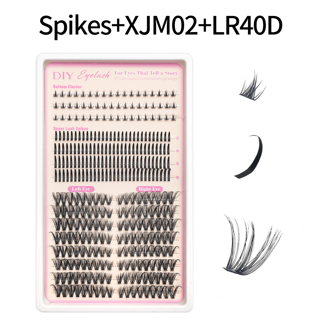 30D - 100D transfronterizos pestañas falsas de hadas bajo pestañas DIY Europa y América Amazon segmentación gradiente set de cabello