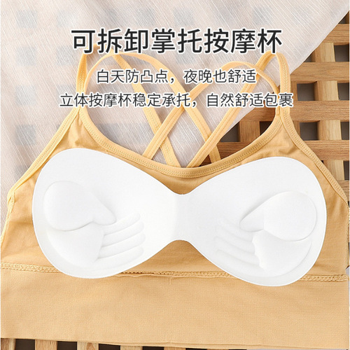 Cross-border summer crossover beauty back undergarment women's chest pad one-piece backless bralette strapless push-up bralette outerwear wrap top