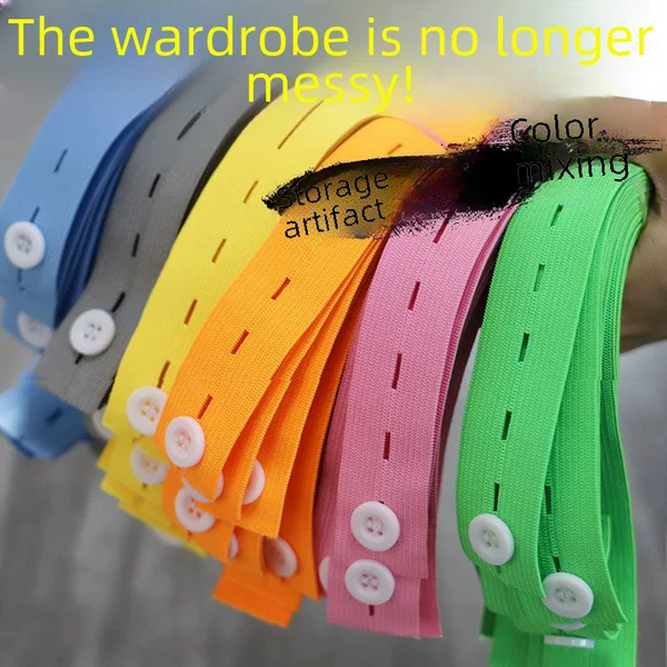 Elastic Storage Bands for Organizing Clothes, Blankets, and Sweaters