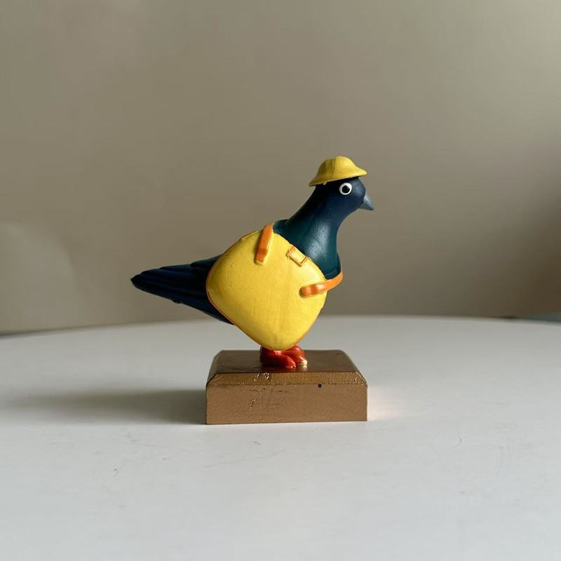 跨境新品Mini Office Pigeon迷你办公室信鸽装饰家居桌面树脂摆件|undefined