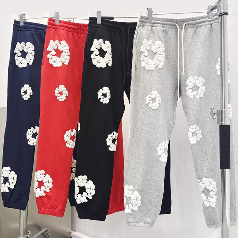 1:1 High Edition 450G Heavy DENIM TEARS Kapok Sweat Pants Full Printed Foam Casual Men's and Women's Sports Pants 1:1 High Edition 450G Heavy DENIM TEARS Kapok Sweat Pants Full Printed Foam Casual Men's and Women's Sports Pants