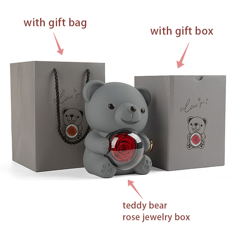 회색 곰돌이 비누꽃; 130*90*125mm (475g/개)